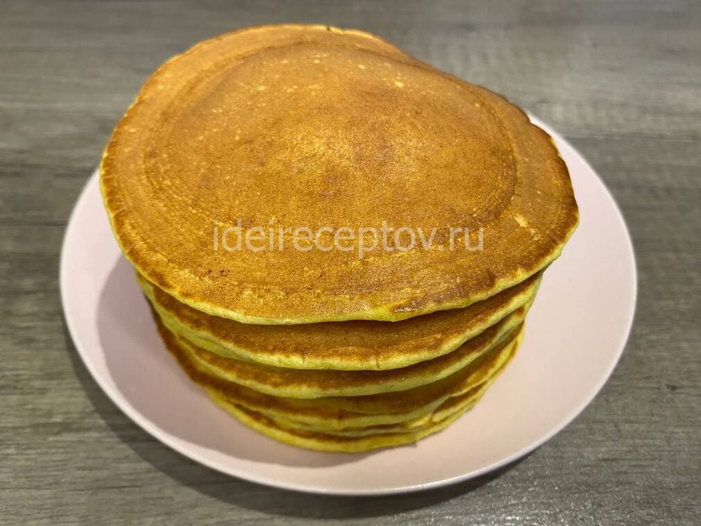 Тыквенные панкейки на молоке