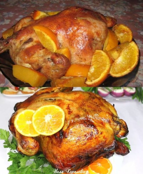Курица с мандаринами
