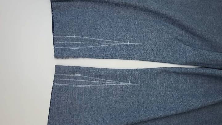 Спасибо научившей меня наставнице. С лёгкостью сузила и укоротила джинсы